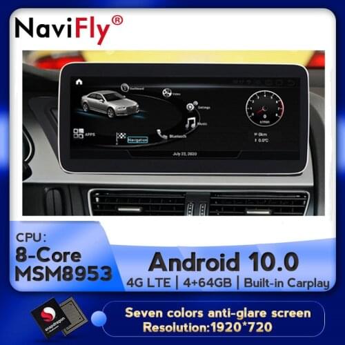 12.5" IPS Car Multimedia Player Android 10 For Audi A4L B8 A5 2009-2017 Radio Stereo GPS Navigation Head Unit 8-core 4G+64G A5