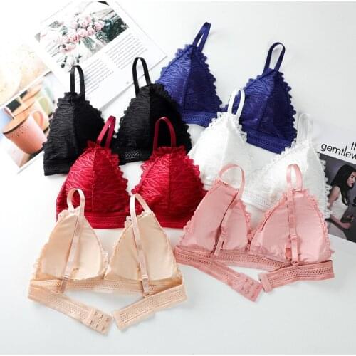 Linbaiway Sexy Bra for Women Beauty Back Bralette Push up Lingerie Wireless Deep V Breathable Bralette Seamless Underwear Mujer