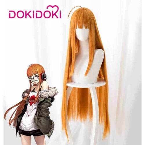 DokiDoki Game Persona 5 Cosplay Wig Futaba Sakura Hair Women Long Straight Hair Anime Persona 5 Cosplay Wig Futaba Sakura