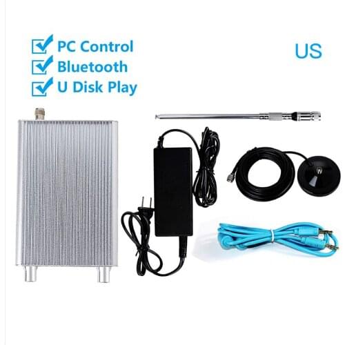 FM Broadcast Transmitter 15W LCD PLL Wireless Radio Stereo Broadcast 87~108MHz PC Bluetooth Control U Disk MP3 Player for Car