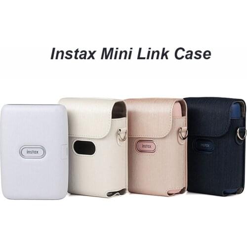 Fujifilm Instax Mini Link Instant Camera PU Leather Case Photo Film Camera Shoulder Strap Bag Protective Cover Pouch