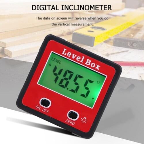 Digital Display Inclinometer Spirit Level Box Protractor Angle Finder Gauge Meter Protractors