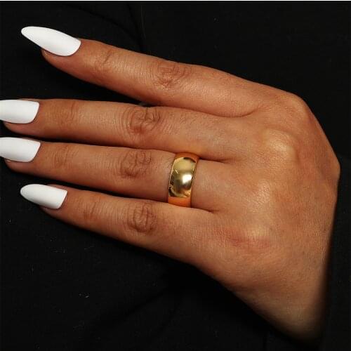 MANGOSKY 925 Silver 8 MM Fashion Adjustable Size Ring For Women