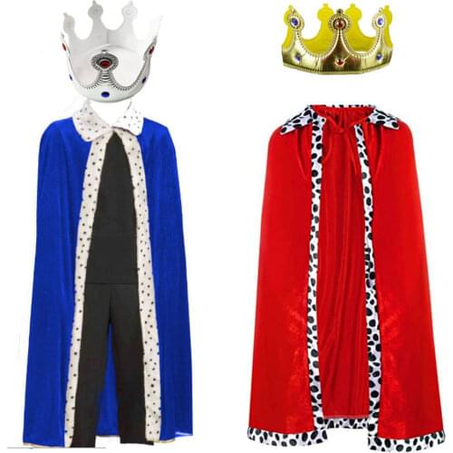 Medieval Cosplay Costumes Retro Court King Cloak for Adult Halloween Carnival Festive Party Performance Clothing Christmas Xmas