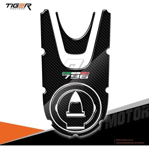 For Ducati Monster 796 2008-2014 3D Carbon-look Motorcycle Gas Cap Sticker Tank Pad Protector