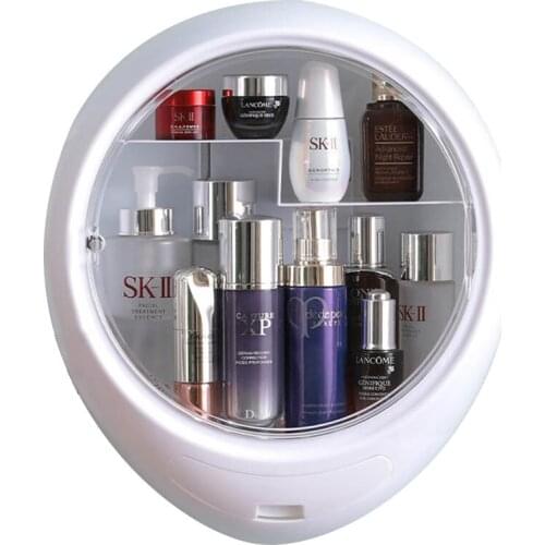 Bathroom Wall Hanging Makeup Storage Box Punch-Free Large Capacity Jewelry Cosmetic Organizer Beauty Skin Care Storage Shelf