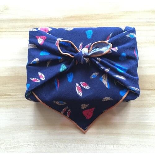Japanese style wrapping cloth furoshiki handkerchiefs Flower 113B COTTON FEATHER LEAVES