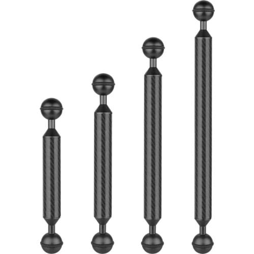 D20mm Carbon Fiber Float Buoyancy Aquatic Arm Dual Balls Floating Arm Diving Camera Underwater Diving Tray for Gopro/Smartphone