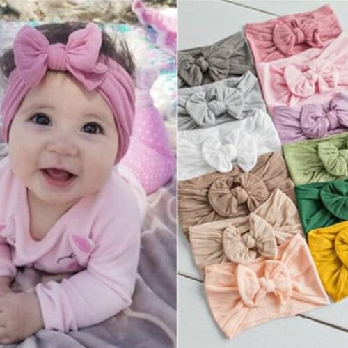 Baby Headband Bow Hair Bands For Girl Corduroy Head Band Baby Toddler Solid Headbands Hair Band Bow Headwear Accessories