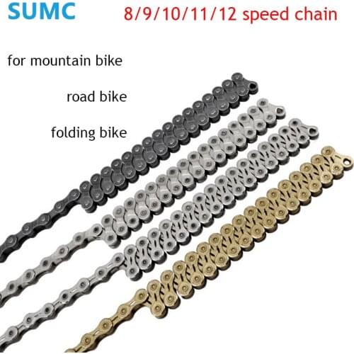 SUMC Mtb Chain 8 9 10 11 12 Speed Folding Road Bike Current 8v 9v 10v 11v 12v Chaine Vtt Power Link Wax Chain Bicycle Parts