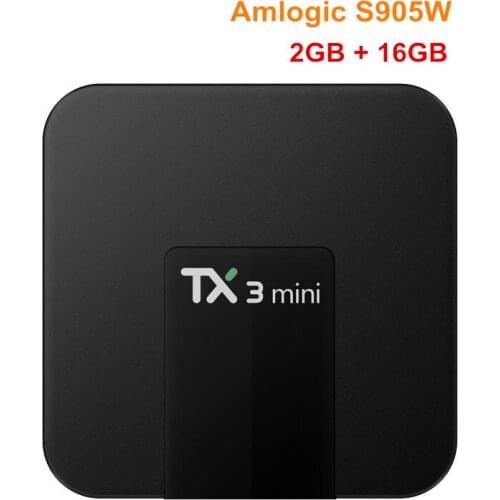 TX3 MINI Android 7.1 Smart TV BOX Amlogic S905W 4K Quad Core TV Box 2GB/16GB 802.1.1b/g/n WIFI LAN