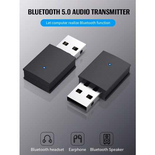 USB Bluetooth5.0 Adapter Audio Transmitter AUX 3.5mm Jack Bluetooth Receiver Mini Stereo Bluetooth Dongle Wireless Adapter