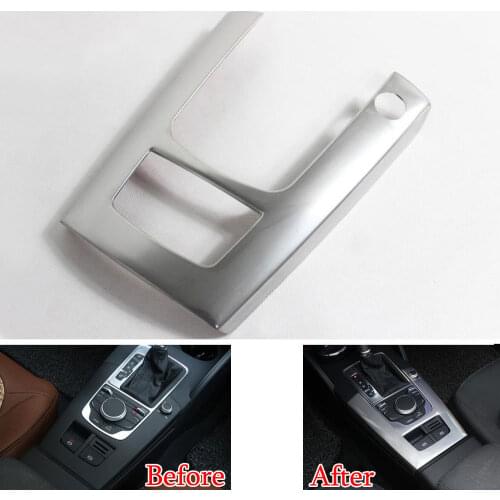 1pcs Stainless Steel Car Interior Console Center Gear Shift Panel Cover Trim Decal For A3 V8 2012-2016 Car Styling Accessories