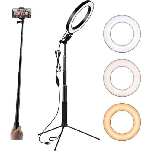 10 Inch Photo LED Selfie Ring Light With Tripod For Phone Youtube Video Camera Studio Make Up Lamp With USB Ring Lamp