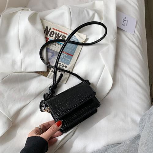 2021 Trend Mini Simple Handbags For Women High Quality Casual Pu Small Shoulder Bag Brand Female Stone Prints Crossbody Bag