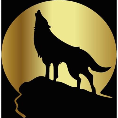 Car Sticker Strong Animal Wolf Vinyl Decal Art Cartoon Pattern Funny Vinyl Decals For Auto Window Motorcycle Decor 21x21cm