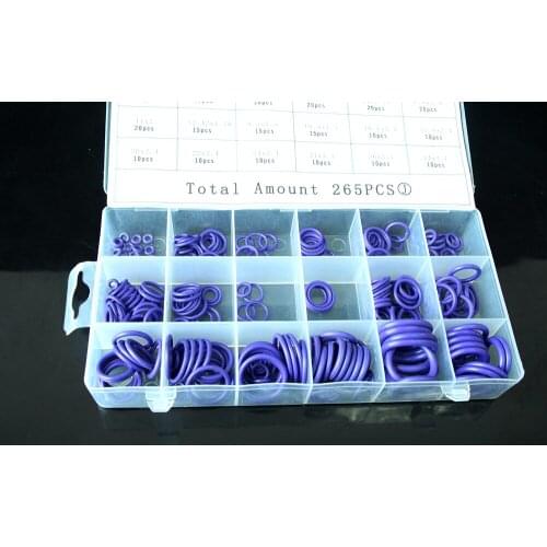 Automobile Air Conditioning Compressor High Temp Resistant Sealing Rubber Ring R134A 265pcs O-ring