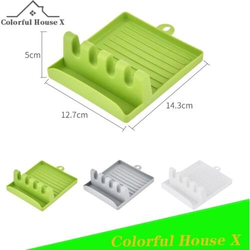 Household Soup Fork Knife Organizer Spoon Mat Non-Slip Storage Rack Plastic Pot Cover Holder Easy To Clean Kitchen Accessories
