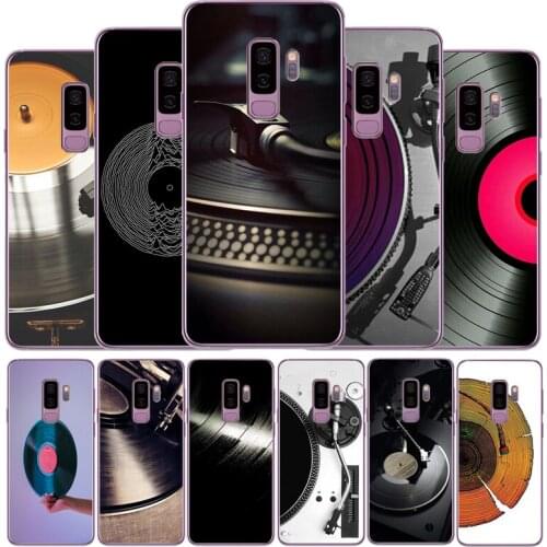 Black Vinyl Record Player phone case For Samsung S7 S8 S9 S10 S20 EDGE Plus Lite note8 note9 note10 soft Back Cover Silicone