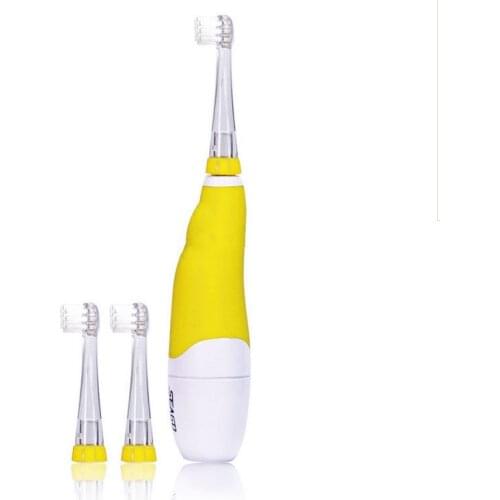 Children Toothbrush(1 handle+3 heads)Sonic Electric Toothbrush For Kid/Baby LED Light Mini head&Big Handle Tooth Brush