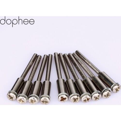 Dophee 10PCS 2.35mm/0.09" Steel Screw Shank Mandrel Cut-off Wheel Holder Bur For Dremel Rotary Tool dremel tile