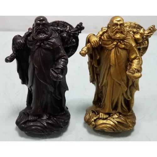China brass Bodhidharma Buddha small craft statue