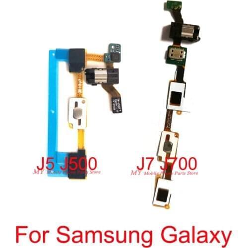 Return Back Home Button Headphone Audio Jack Flex Cable For Samsung Galaxy J5 J500 J500F J7 J700 J700F (2015) Repair Parts