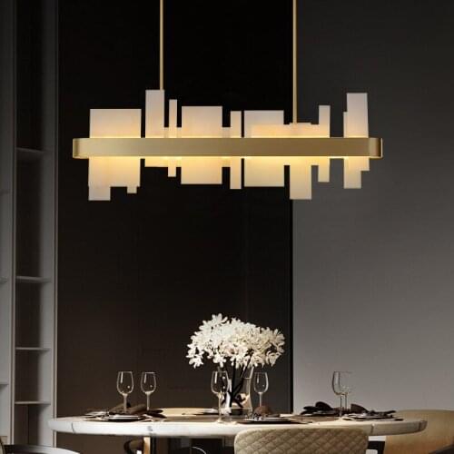 Dining room chandelier copper personality creative simplicity special-shaped dining room lighting designer decorative lamps