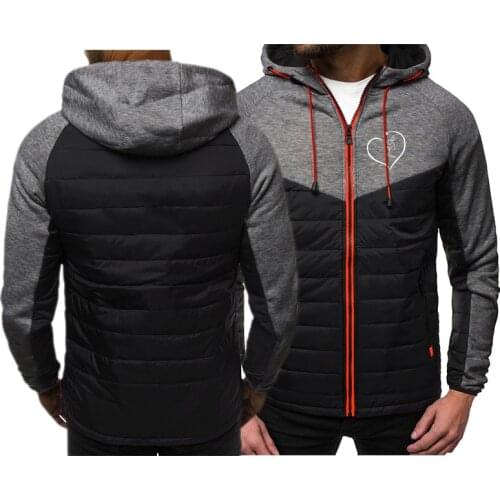 Fashion Autumn and Winter Mens Zipper Jacket 2021 New Mens Casual Coat Sport Windproof Thick Hooded Slim Jacket Men