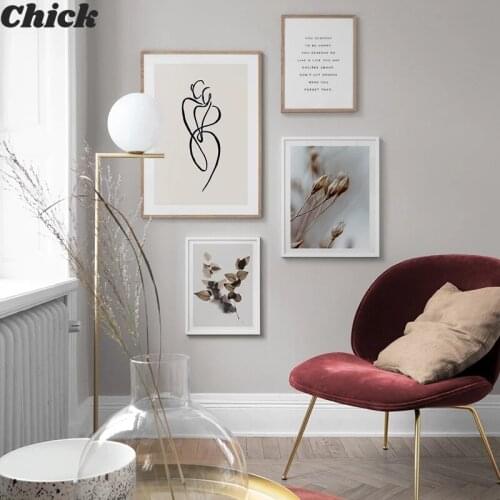 Plant Leaves Reed Landscape Wall Art Canvas Painting Nordic Posters And Prints Scandinavian Modern Wall Picture For Living Room