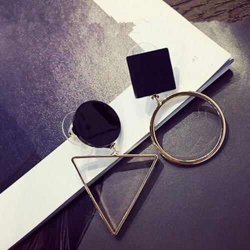 New arrive womens fashion drop earring irregular design triangle square shape earring Elegant gold silver jewelry #ER149