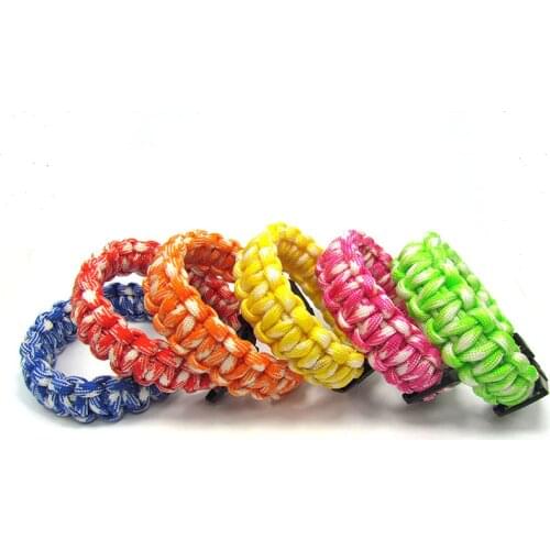 Wholesale 50pc Mens Survival Paracord Bracelet For Men Outdoor Camping Hiking Buckle Rope Bracelet Wristband Male Jewelry Gift