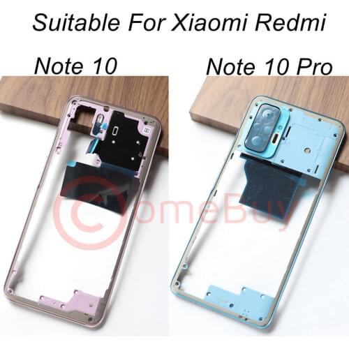 Original NEW For Xiaomi Redmi Note10 Note 10 Pro Middle Frame Front Housing Middle Bezel Chassis Shell Replacement Parts