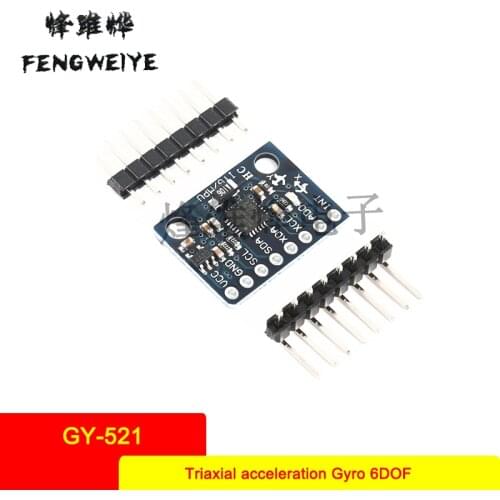 Panel MPU-6050 module Triaxial acceleration Gyro 6DOF module Code schematic GY-521