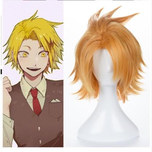My Hero Academy Kaminari Denki Boku Cosplay Wig My Hero Academy Men & Women Party Role Synthetic Short Hair Wigs