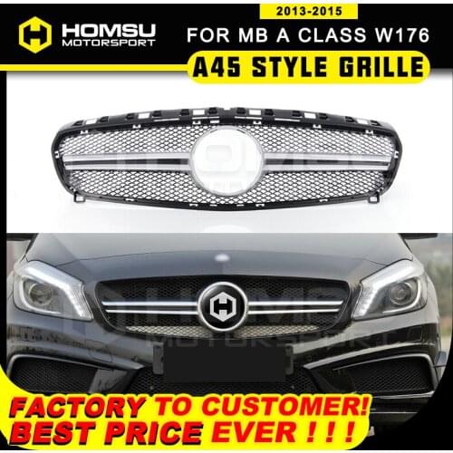 A45 style front grille Suitable for A Class W176 A45 Grille A180 A200 A220 A250 Before facelift 2013 2014 2015