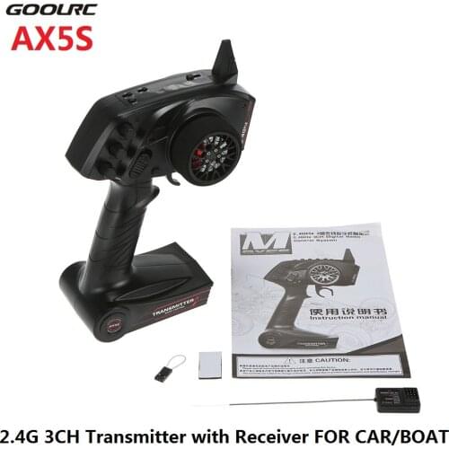 GOOLRC Brand AX5S 2.4G 3CH AFHS Radio RC Transmitter with Receiver for RC Car Boat