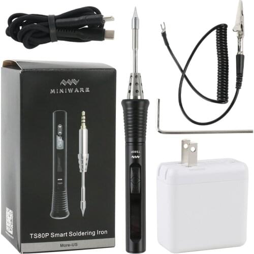 Type C USB MINI Smart OLED Digital Adjustable Electric Soldering Iron Portable Mini Sleep Mode Soldering For PCB Solder Tool Set