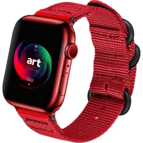 Canvas Strap For Apple Watch SE Band Nylon Series 6 44mm 40mm iWatch 5 4 Fabric Watchbands For Apple Watch 3 Straps 42mm 38mm