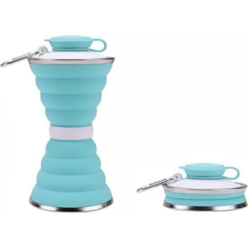 Silicone Folding Water Cup Outdoor Camping Travel Sports Water Bottle Portable Retractable Folding Riding Climb Water Bottle