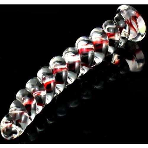 Glass Dildo for Women Crystal Masturbation for Female Vaginal and Anal Stimulation Glass Pleasure Wand Lucid Penis Sex Rods