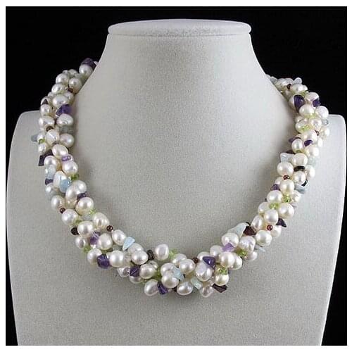Unique Pearls Jewelry Store Long Pearl Necklace 200cm Baroque Gem-stone White Genuine Freshwater Pearl Necklace Fine Jewelry