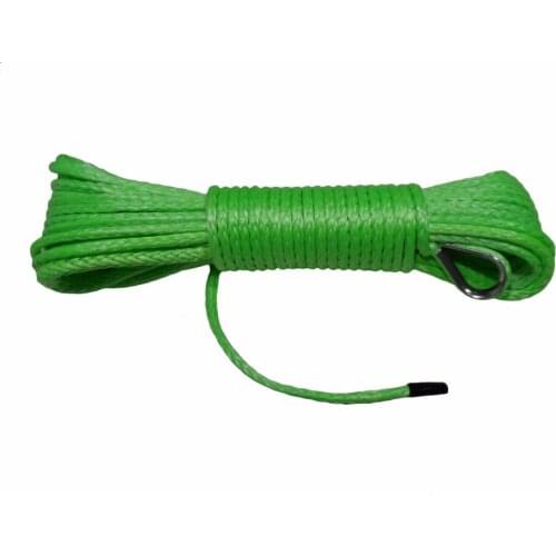 Green 5mm*15m Winch Line,3/16"*50ft Synthetic Winch Cable Rope,Boat Winch Cable,Off Road Rope 4500lbs