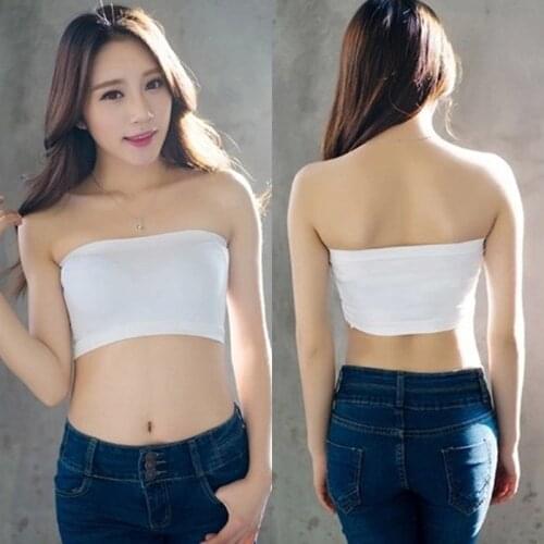 Women Seamless Strapless Top Breathable Sports Bandeau Tube Hot Ladies Solid Stretch Tube Tops Intimites Clothing