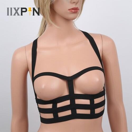 Harness Women Belt Punk Gothic Elastic Body Chest Harness Straps Cages Bralette Lingerie Waist Harness Belt Sexy Clubwear