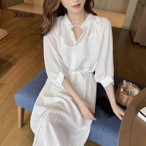 Summer French Style Shirt Skirt Womens New First Love Dress White Dress + Suspenders Two-Piece Dress Retro