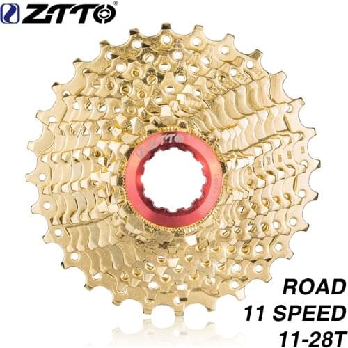 ZTTO Road Bike Cassette 11 Speed 11-28T Gold Cassette 11s 11v Sprocket ZTTO k7 28T Golden Freewheel For Force UT 105 Rival