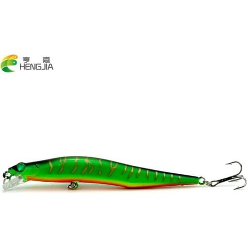 HENGJIA 1pc 12cm 10g diving plastic minnow fishing lures wobbler pike bass carp trout perch fishing baits pesca fishing tackle