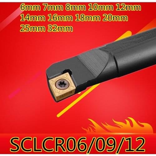 1PCS 6mm 8mm 10mm 12mm 14mm 16mm 18mm 20mm 25mm 32mm SCLCR06 SCLCR09 SCLCR12 SCLCL06/09/12 the Right/Left Hand CNC Turning tools