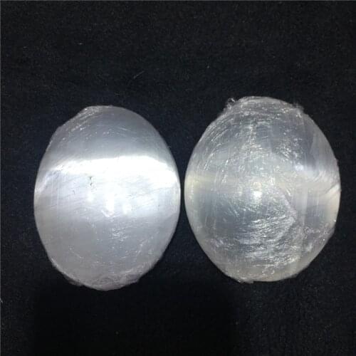 1pcs natural stones and minerals selenite ellipsis shape tumble stone Palm play stone healing crystals for home decoration